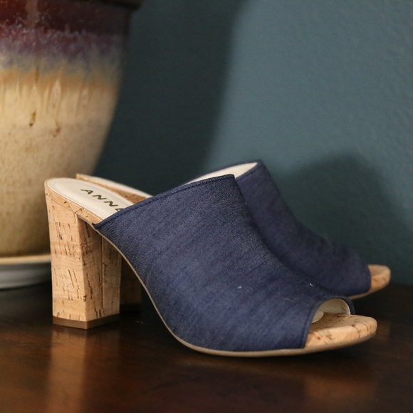 Anne Klein Shoes - Anne Klein "Tillie" Denim Mules
